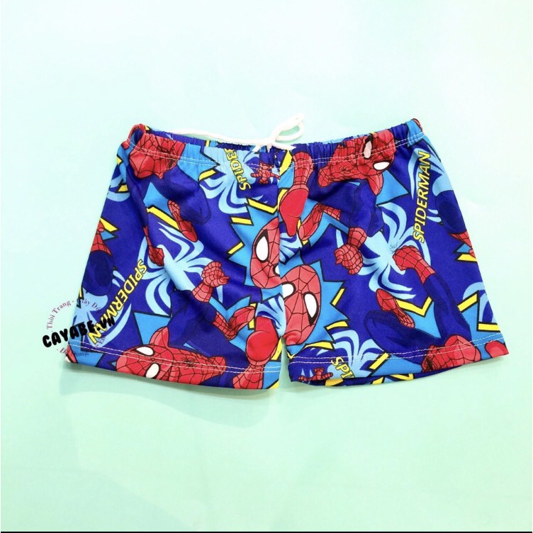 QUẦN BƠI BÉ TRAI CAYABE SPIDERMAN (SIZE 20-40 KG)