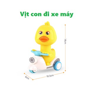 Đồ chơi con vịt vàng đi xe máy ngộ nghĩnh