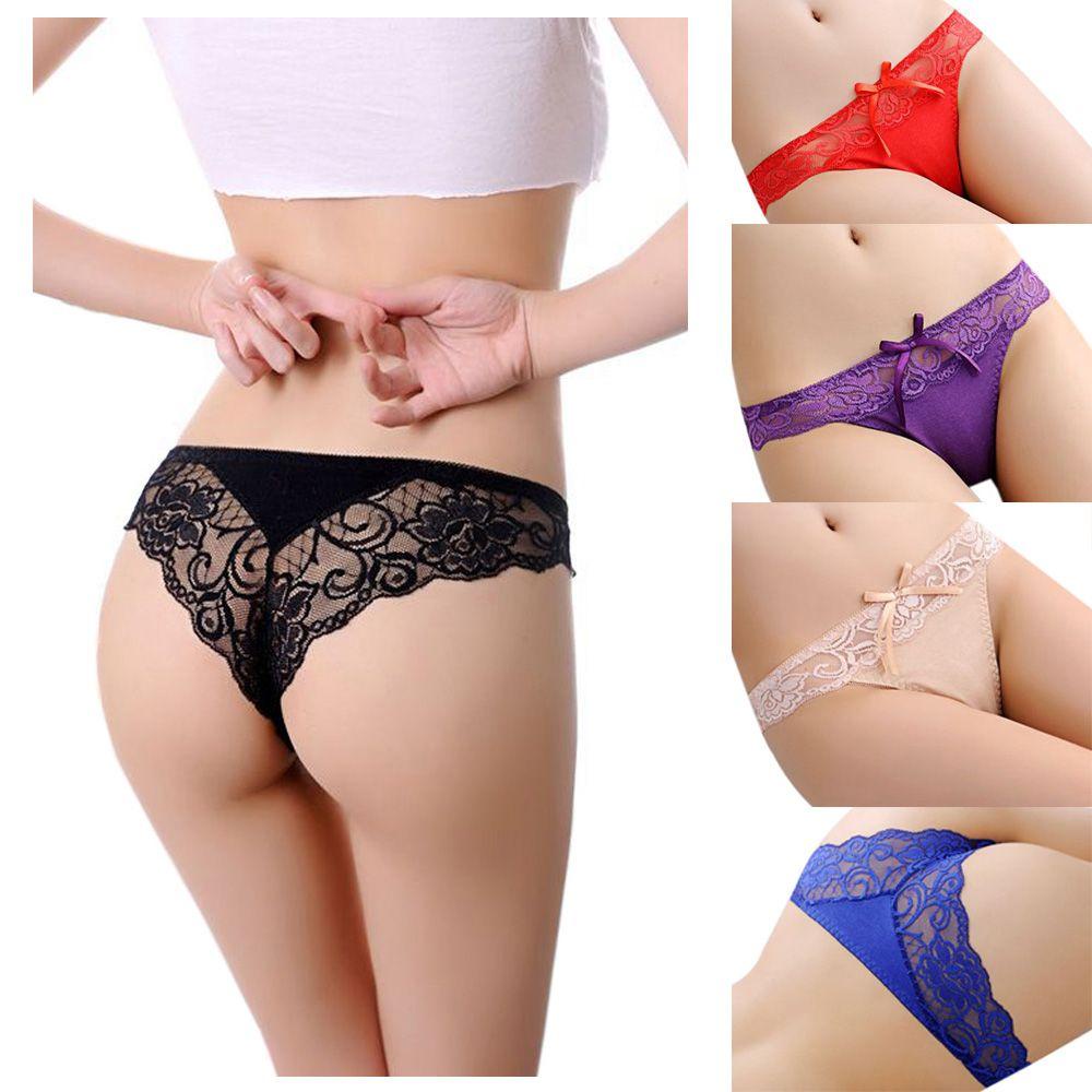Quần Lót Ren Hoa Lưng Thấp Trong Suốt Gợi Cảm