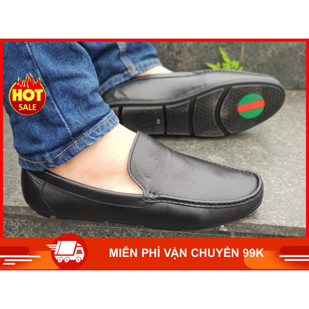 Giầy Lười Mọi Nam Da Bò Mềm Siêu Chất ( ảnh thật+ video)