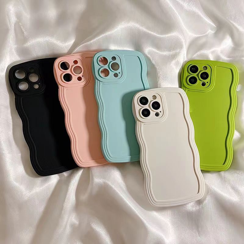 Ốp Điện Thoại Silicon Họa Tiết Gợn Sóng Màu Kẹo Cho iPhone XR X XS Max 7 8 6 6S Plus SE 2020