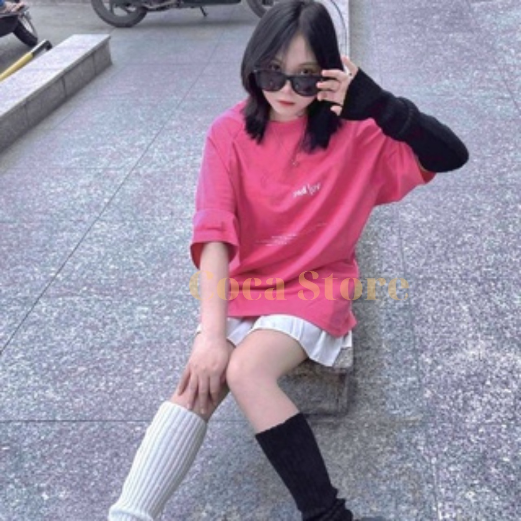 Áo thun tay lỡ LUV form rộng unisex, áo thun nam nữ phong cách hàn quốc chất cotton mềm mịn