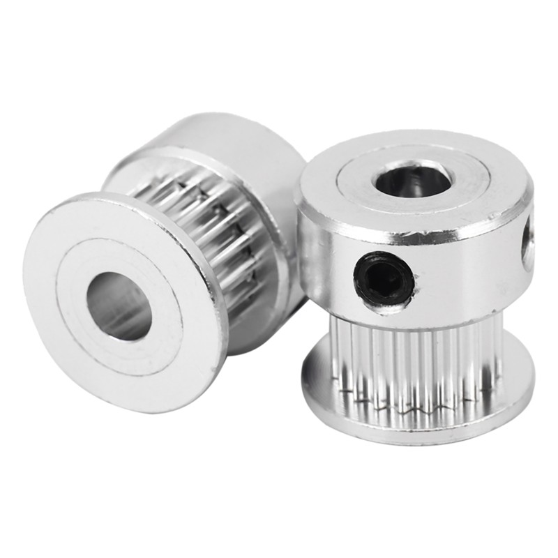 3PCS 20T Dia. 5mm Bore 6mm GT2 Belt Smooth Idler Pulley with Bearing for 3D Printer