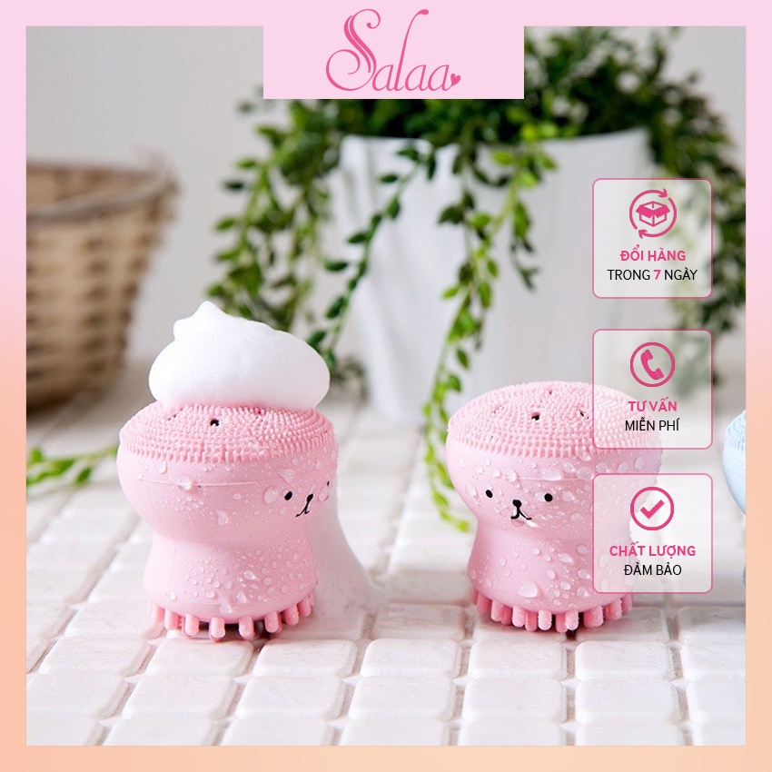 Cọ Rửa Mặt Tẩy Tế Bào Chết Thiết Kế Hình Bạch Tuộc Đáng Yêu Salaa Store