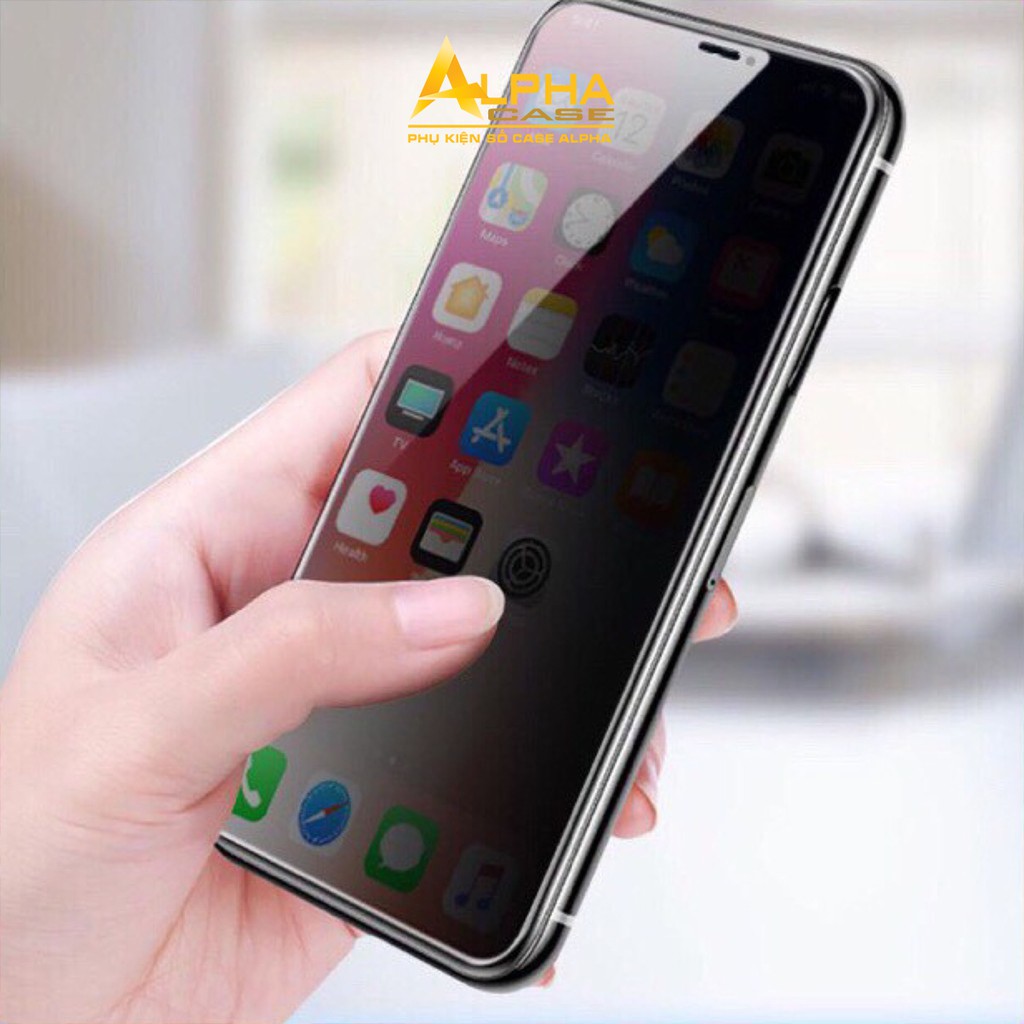 Kính Chống Nhìn Trộm IP dán tự ăn keo full màn hình 6/6s/6 plus/7/8/7 plus/8 plus/x/xs/xsmax/11/12/13 pro max
