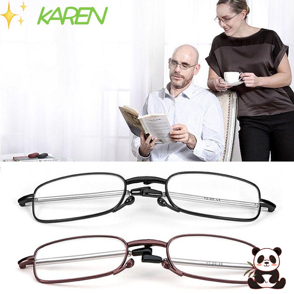 Mắt Kính Đọc Sách Kèm Hộp Đựng Bằng Hợp Kim Thời Trang Dành Cho Nam Và Nữ Độ Bền Cao +1.0-4.0