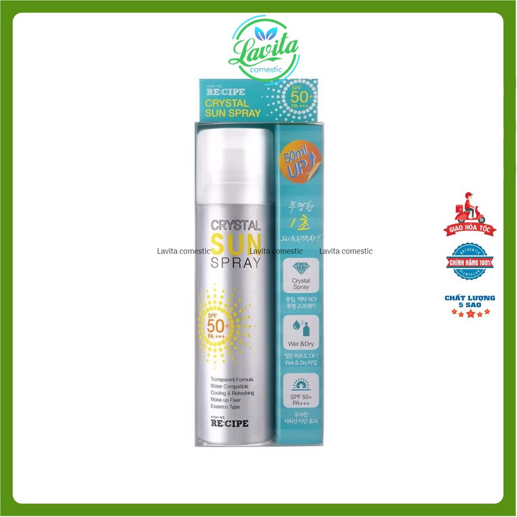 Xịt chống nắng Crystal Sun Spray SPF50+ PA+++ Hàn Quốc