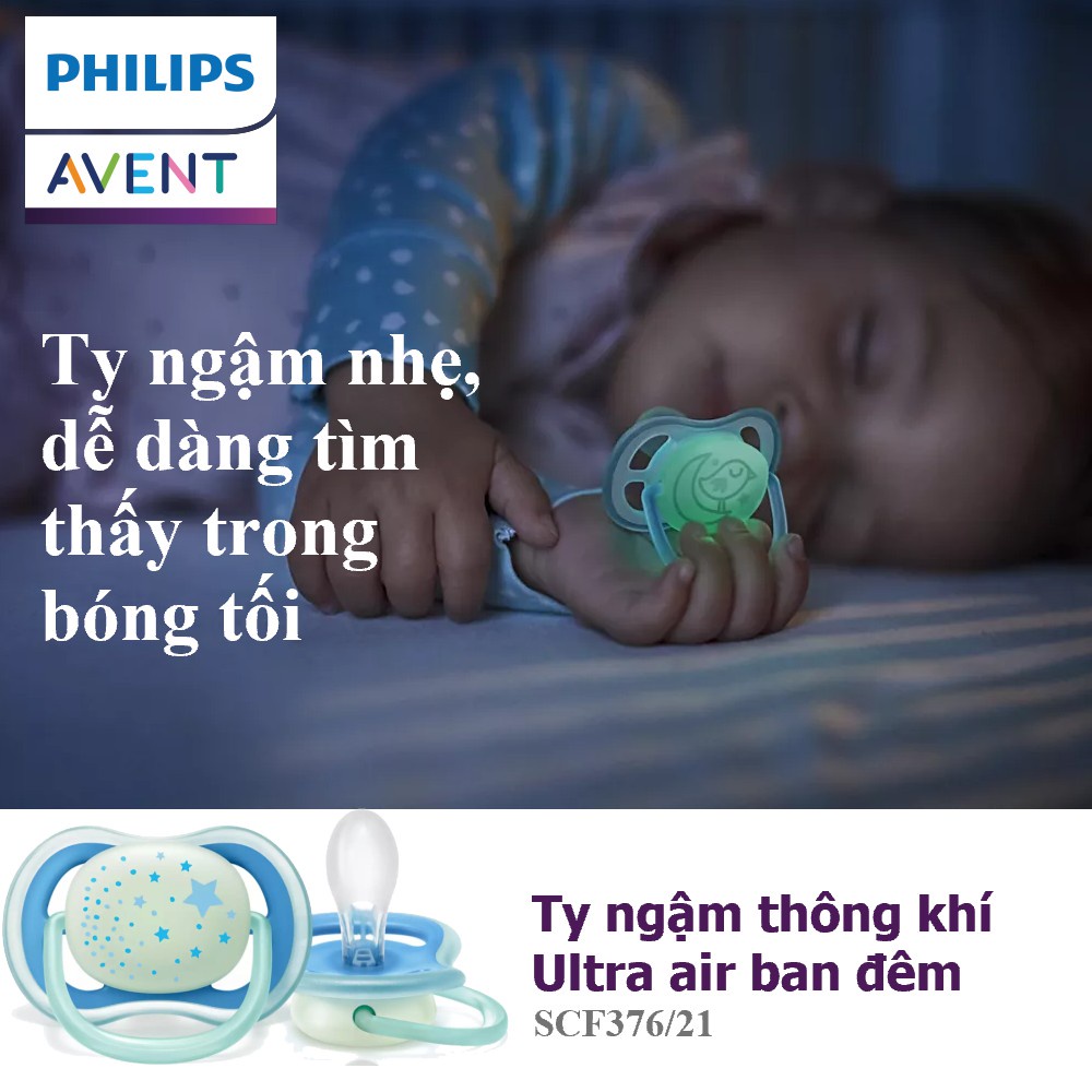 Set ty giả cho bé PHILIPS AVENT ultra air, núm ti chỉnh nha tiệt trùng - Monnie Kids
