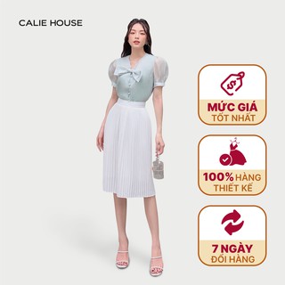 Chân váy midi dập ly thời trang nữ Calie House R138