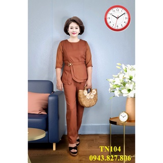 Đồ bộ đi làm cho phụ nữ trung niên / Set bộ tay lỡ thanh lịch cho phụ nữ U50 U60