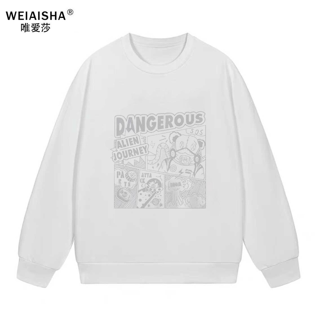 Áo Sweater Dangerous TATO OFFICIAL - chất vải bông nỉ cotton thoáng mát , co giãn 4 chiều