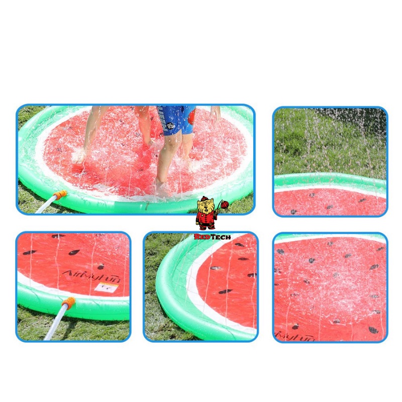 Bể Bơi, Thảm Phun Nước Tự Động Kích Thước 1m7 cho bé vui đùa vào mùa hè Redtech.