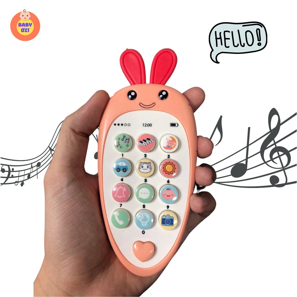 Điện thoại đồ chơi phát nhạc có gặm nướu cho bé, đồ chơi cho trẻ sơ sinh( 0- 2 tuổi)