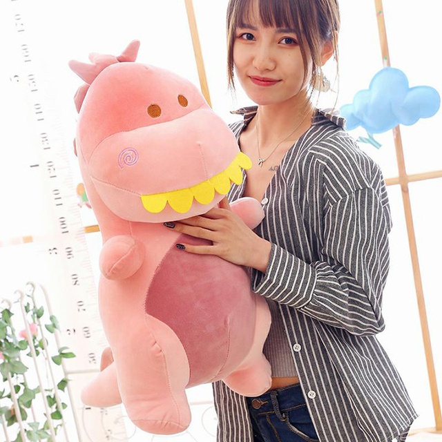 Gấu bông khủng long đứng răng thưa đáng yêu