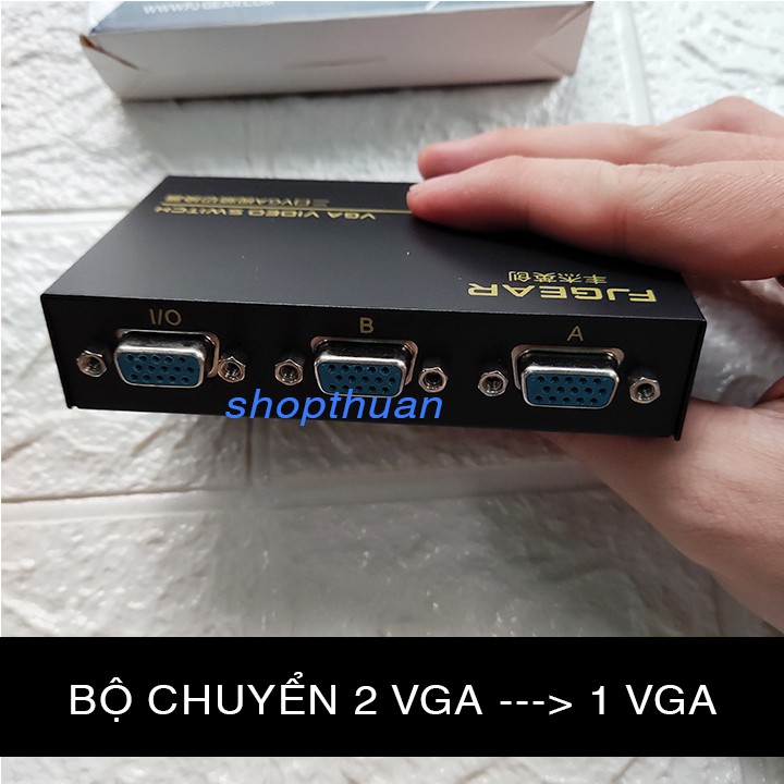 2 CPU Ra 1 Màn Hình (Bộ Chia VGA Video Switch)