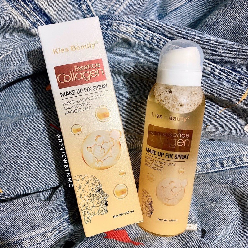 Xịt khóa nền trang điểm Kiss Beauty tinh chất Collagen 150ml | BigBuy360 - bigbuy360.vn