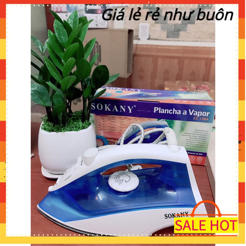 [ BH 12 tháng] Bàn là bàn ủi hơi nước cầm tay 2 in 1 Sokany Steam Iron model ES-138A công suất 1400W