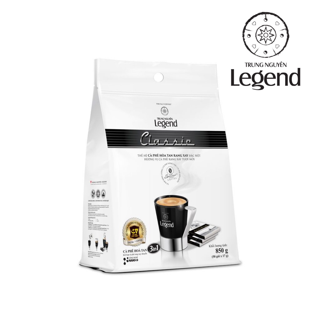 Cà phê sữa Trung Nguyên Legend Classic - Bịch 50 gói