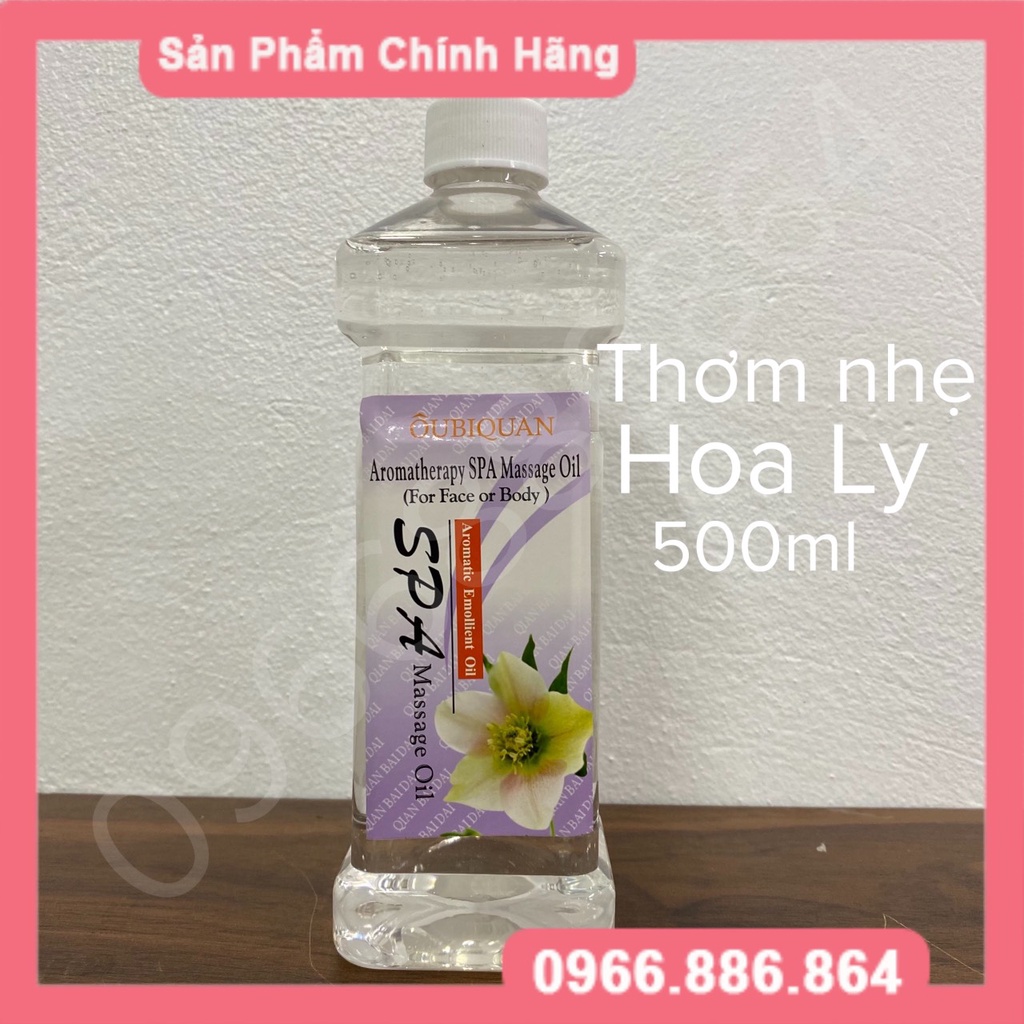 Dầu massage body toàn thân làm ấm cơ thể 500ml, olive gừng hoa hồng hoa cúc lavender oliu thơm dịu nhẹ trơn tay