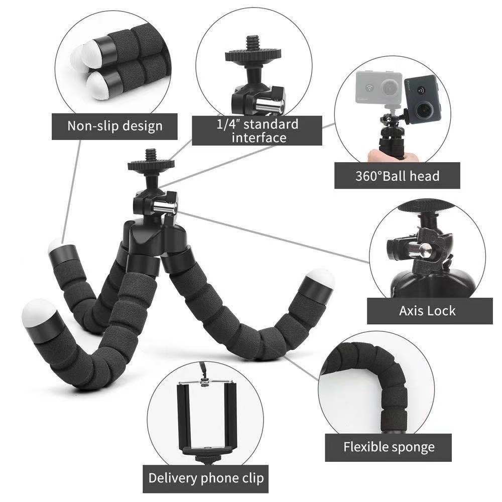 Giá Đỡ Ba Chân Mini Linh Hoạt Di Động Hỗ Trợ Live Monopod / Tripod Cho Điện Thoại