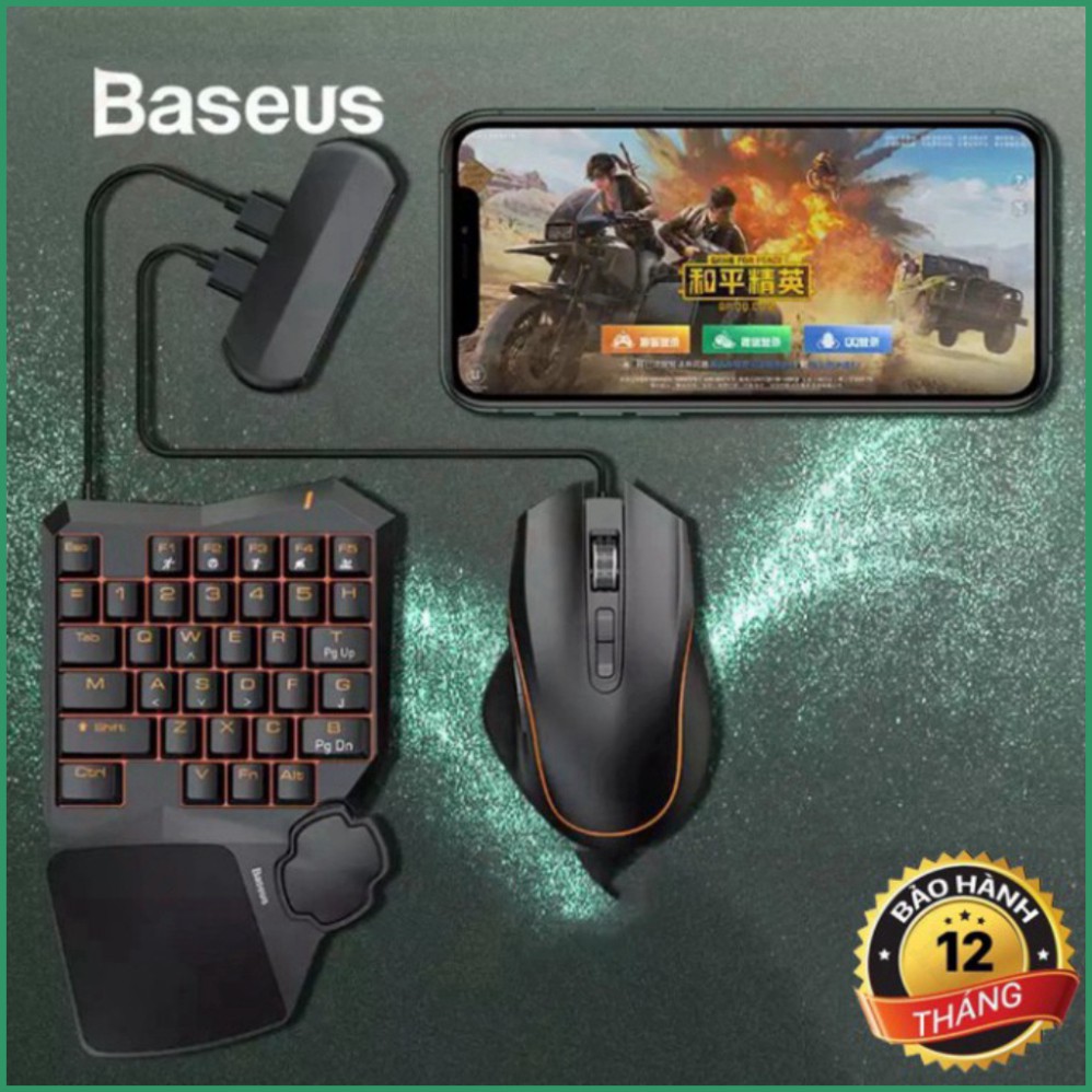 [TopLink] Bộ Sản Phẩm Hỗ Trợ Chơi Game Baseus GAMO Mobile Game Suit (Combo Chuột, Bàn Phím Cơ, Adaptor)