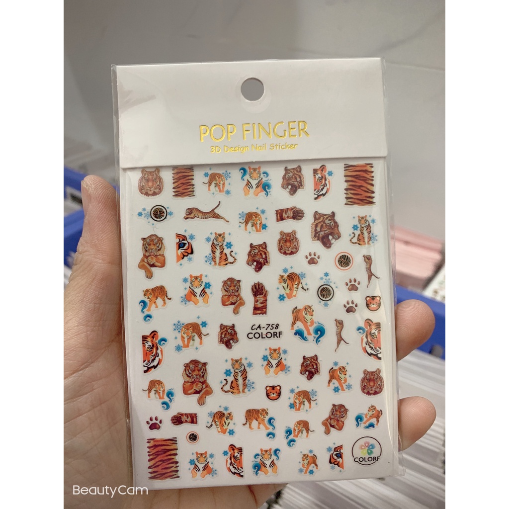 sticker tết trang trí nail