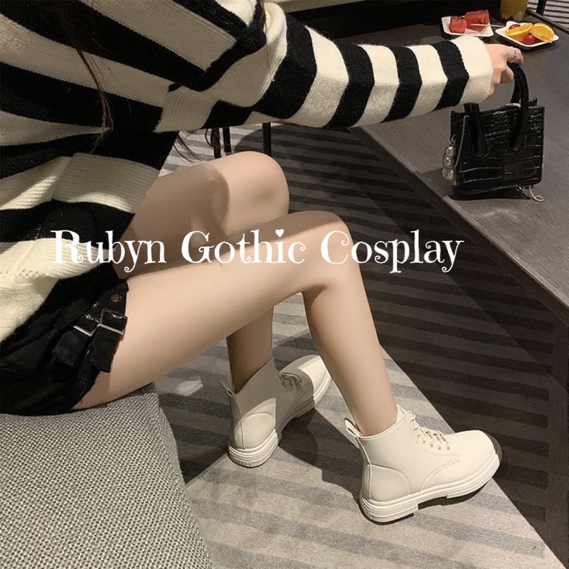 (Sẵn) ✨ Giày boots trắng đơn giản ( Size 35 - 40 ), G27
