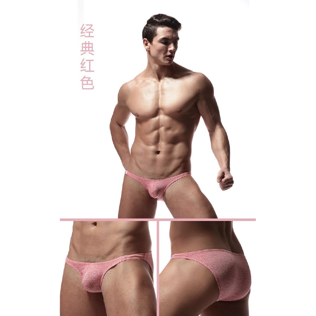 Quần lót nam tam giác cao cấp chất liệu thun cotton, Quần sịp nam tam giác thun phối lưới co dãn 4 chiều - 108