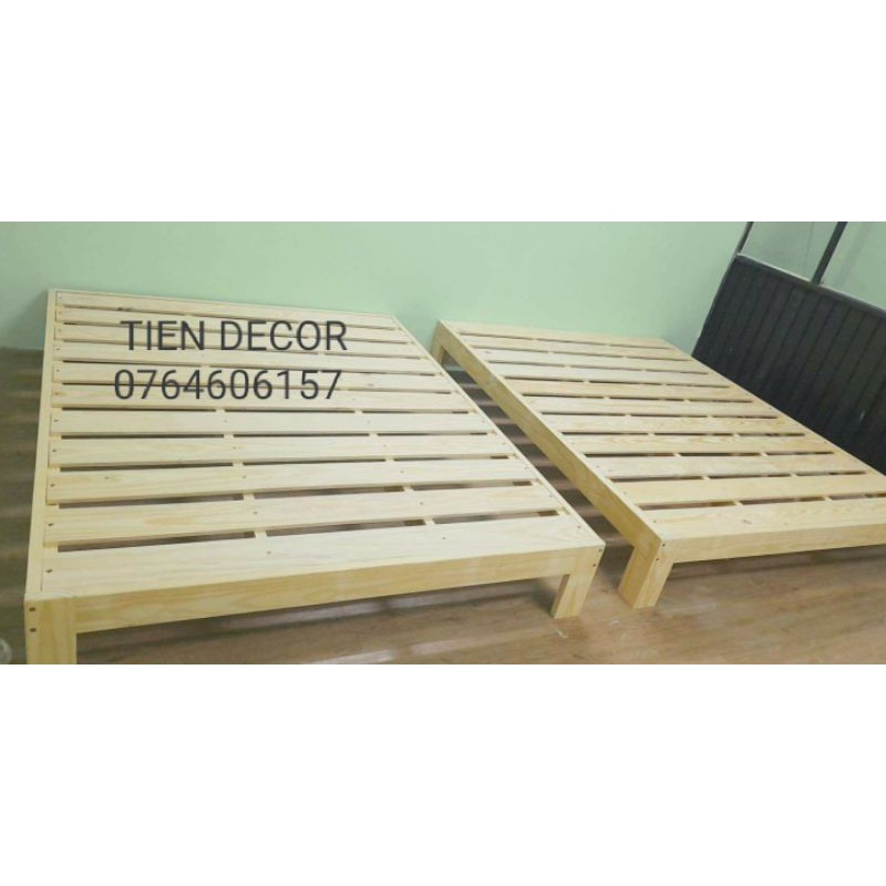 Giường Bệt Kiểu Hàn CAO 40CM Gỗ Thông Mỹ Bền Đẹp Phủ PU