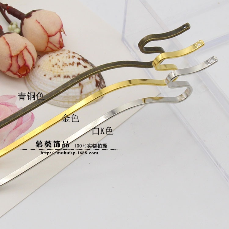 (1 cái) Cán trâm kim 139*3mm, Nguyên liệu làm trang sức cổ trang, Nguyên liệu DIY