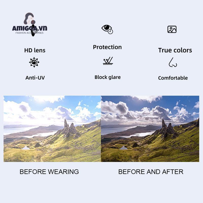 Kính Mát Gọng Vuông Phong Cách Cổ Điển Thời Trang Cho Nữ