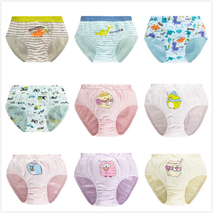 1 quần lót Cotton mềm họa tiết hoạt hình cho bé 3-12 tuổi