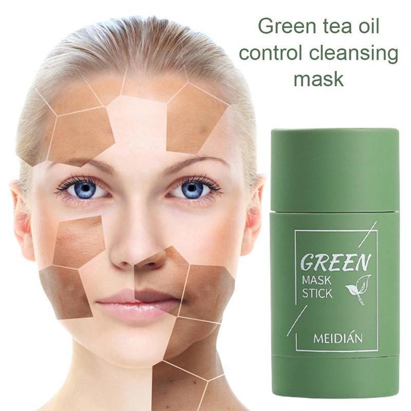 Mặt Nạ Trà Xanh Dạng Thỏi Dưỡng Ẩm Kiềm Dầu Làm Sạch Mụn Đầu Đen Và Thu Nhỏ Lỗ Chân Lông