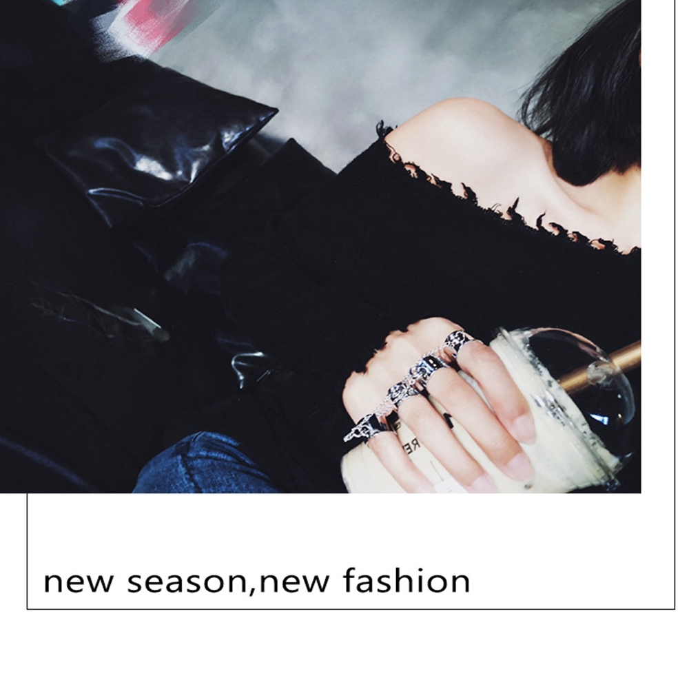 Nhẫn hợp kim phong cách Punk Hiphop trẻ trung cá tính