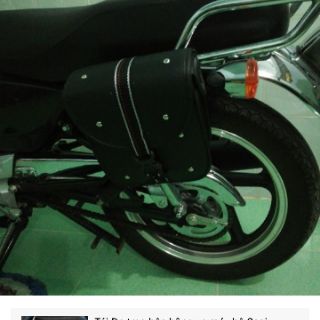 Túi da treo hông xe máy 2 chiếc
