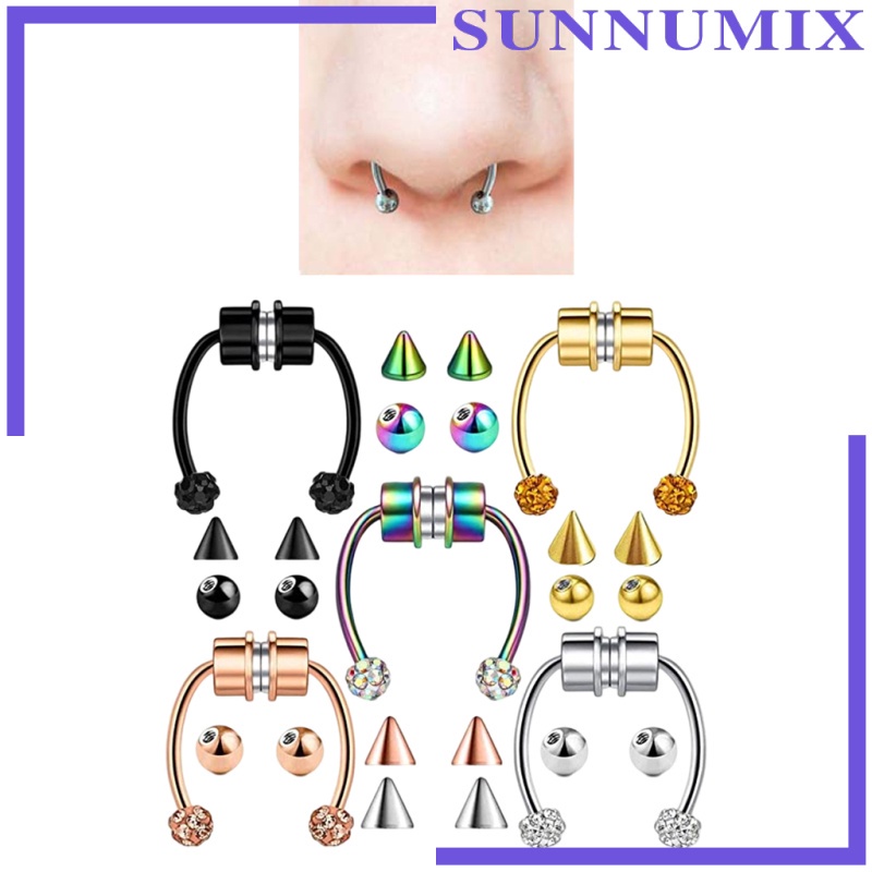 Khuyên mũi từ tính không xỏ lỗ thời trang sành điệu cho nam và nữ