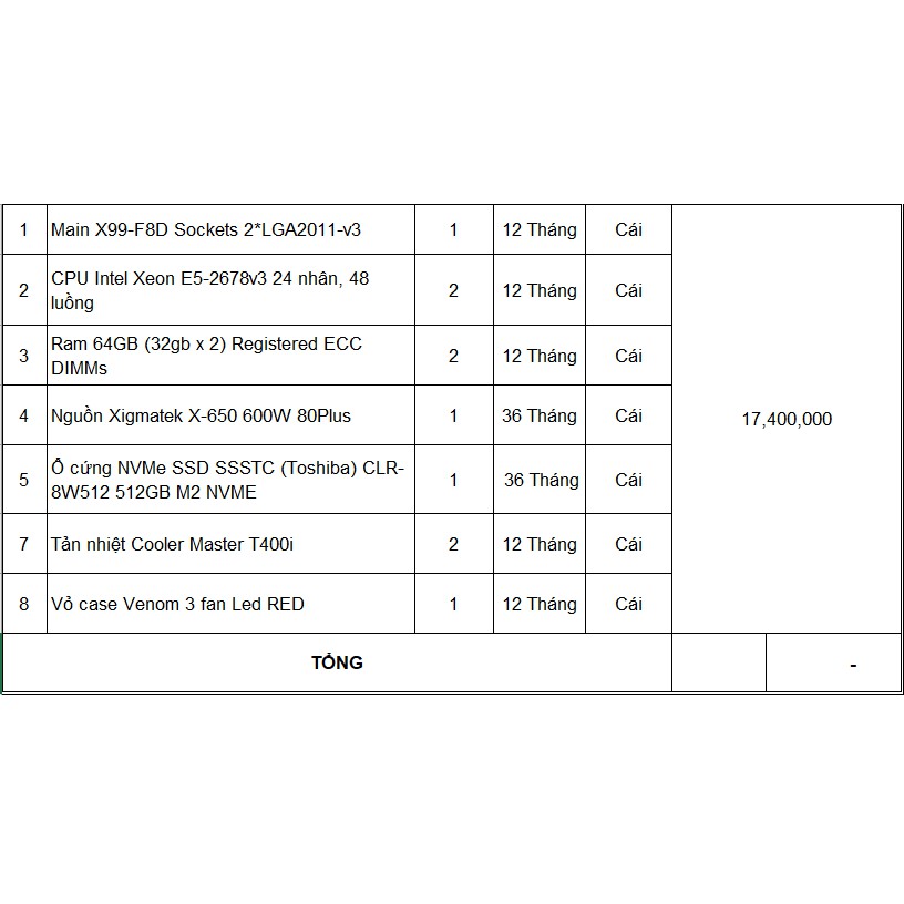 BỘ PC WORKSTATION DUAL XEON E5-2678v3 / 64GB/ SSD NVME 512GB | BigBuy360 - bigbuy360.vn
