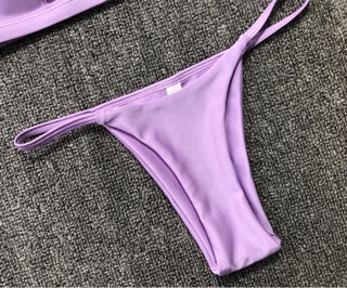 Bộ bikini tím basic lẻ quần