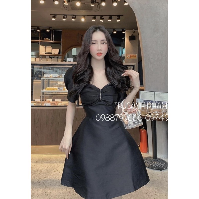 Đầm nhúng ngực phối ren Big size