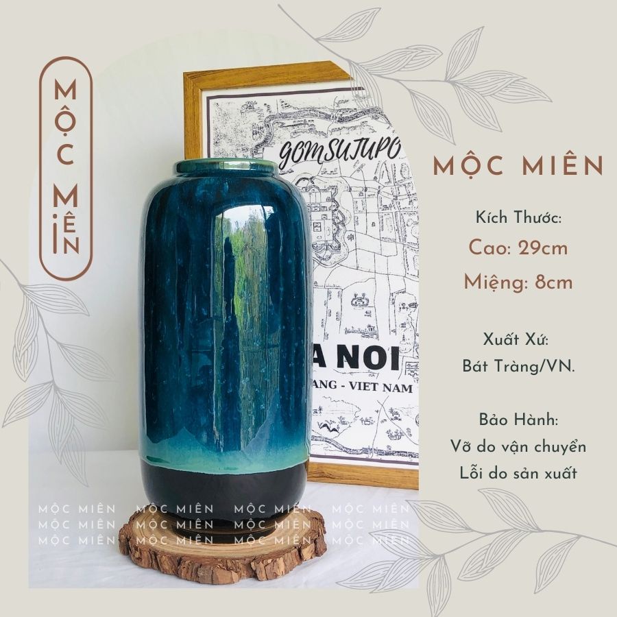 Bình hoa gốm sứ decor lọ hoa men hoả biến Đá cỡ Lớn cắm đào tết, sen, tuyết mai, Mộc Miên, Gốm Sứ Bát Tràng