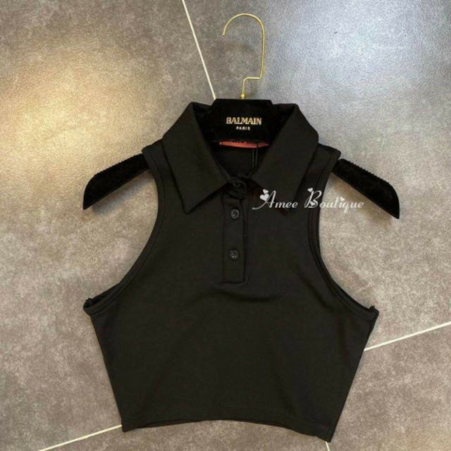 Áo croptop ba lỗ cổ bẻ Siêu đẹp 🤩 | BigBuy360 - bigbuy360.vn