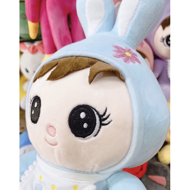 Gấu Bông Búp Bê Thỏ Đeo Yếm Dễ Thương Cho Bé - Gấu Bông Mina