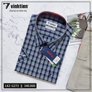 Áo sơ mi ngắn tay slim fit bamboo Vĩnh Tiến - LK2-G272