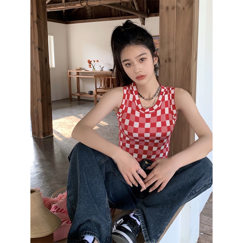 Áo Sát Nách Dáng Ôm In Họa Tiết Thời Trang Mùa Hè Hàn Quốc Cho Nữ