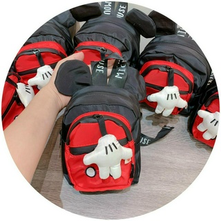 [Ảnh thật] [Giá hủy diệt] BALO MICKY ĐỎ BÀN TAY CHO BÉ