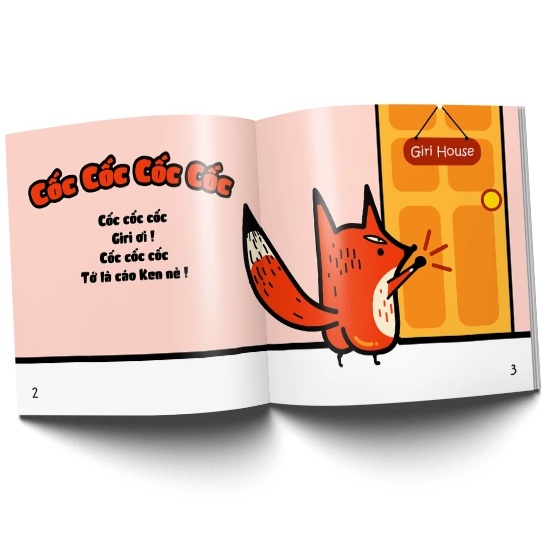 Sách Ehon Âm Thanh - Cáo Ken Và Đồ Vật - Lộp Bộp Lộp Bộp