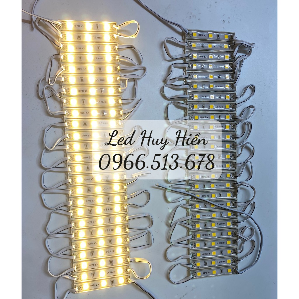 led hắt 3 bóng 6409 led 5054 trắng sáng, trắng ấm - vỉ 20-25 thanh led 3 mắt | BigBuy360 - bigbuy360.vn