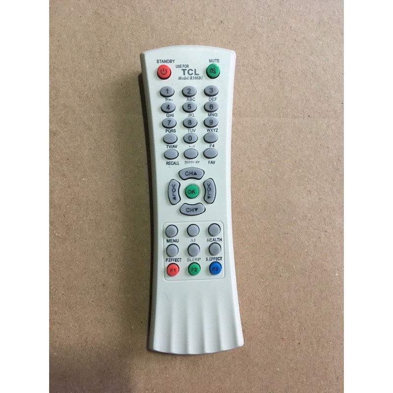 Remote Điều Khiển TiVi TCL model R166B1 dầy cong đời cũ-tặng kèm pin ,Remote Điều Khiển TiVi TCL CRT R166B1