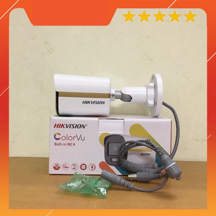Camera Có màu ban đêm colorvu có míc thu âm HIKVISION 2MP DS-2CE10DF3T-FS -hàng chính hãng