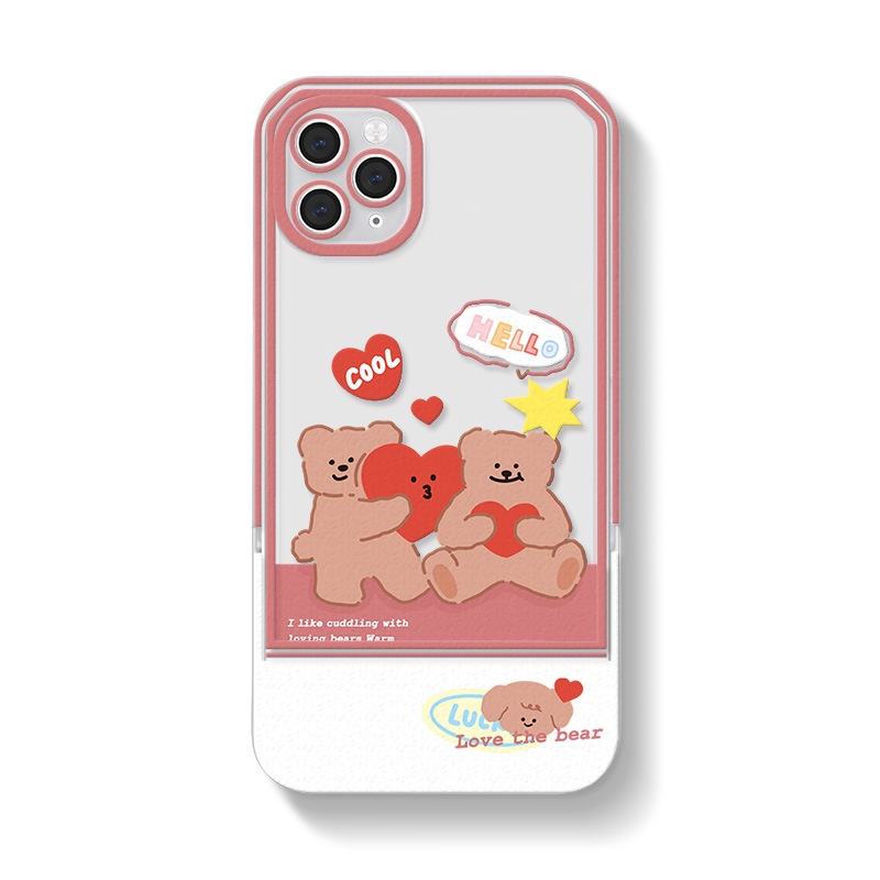 Ốp Điện Thoại Kèm Giá Đỡ Tàng Hình Họa Tiết Hoạt Hình Dễ Thương Cho iphone 14 / 13Pro 12 / xs / 6 / 7 / 8PLUS